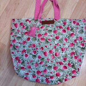 LAURA ASHLEY Tote Reusable Cotton Tote Large 22x15